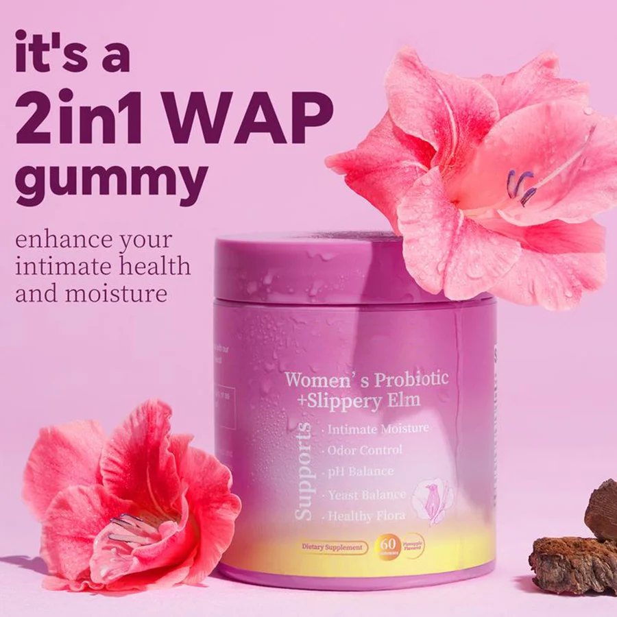 Feminine Probiotics Gummies for Intimate Health and pH Balance (60 Count)