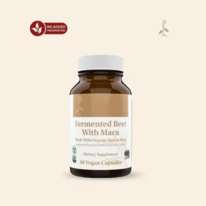 Fermented Beetroot & Maca Capsules for Energy and Circulation Support - 60 Vegan Capsules Organic Formula