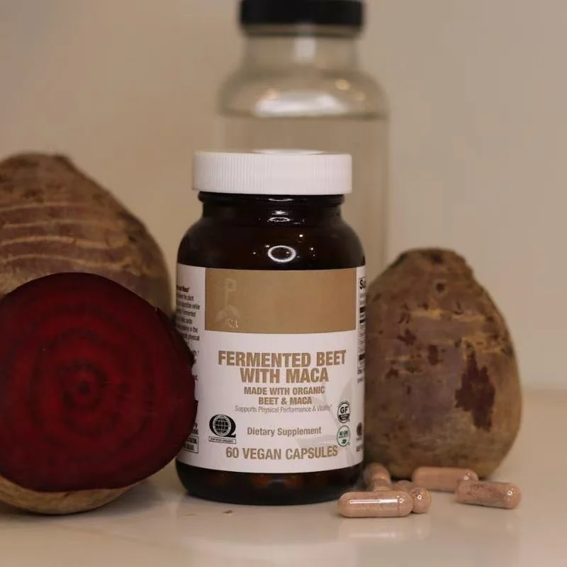 Fermented Beetroot & Maca Capsules for Energy and Circulation Support - 60 Vegan Capsules