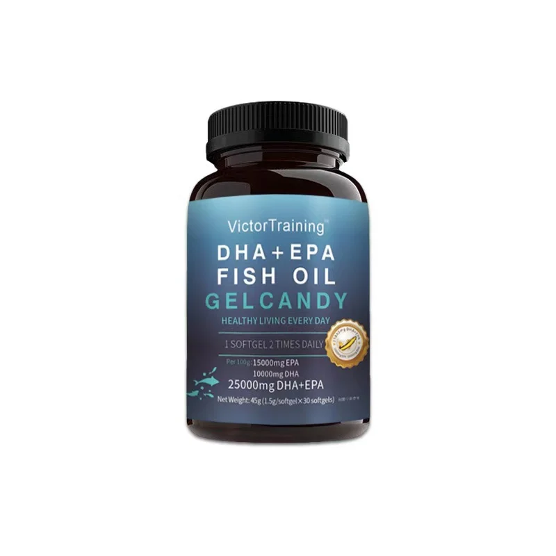 Fish Oil Supplement DHA + EPA Gel Candy for Daily Heart & Brain Support - 30 Softgels