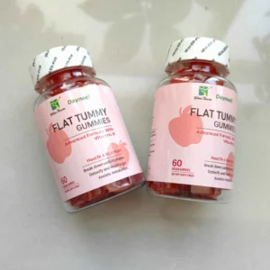 Flat Tummy Gummies for Weight Management & Gut Health - Advanced ACV Formula with Vitamin B, 60 Vegan Gummies