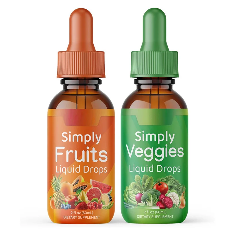 Fruit and Vegetable Liquid Drops Superfood Supplement with Vitamin B12 & Antioxidants