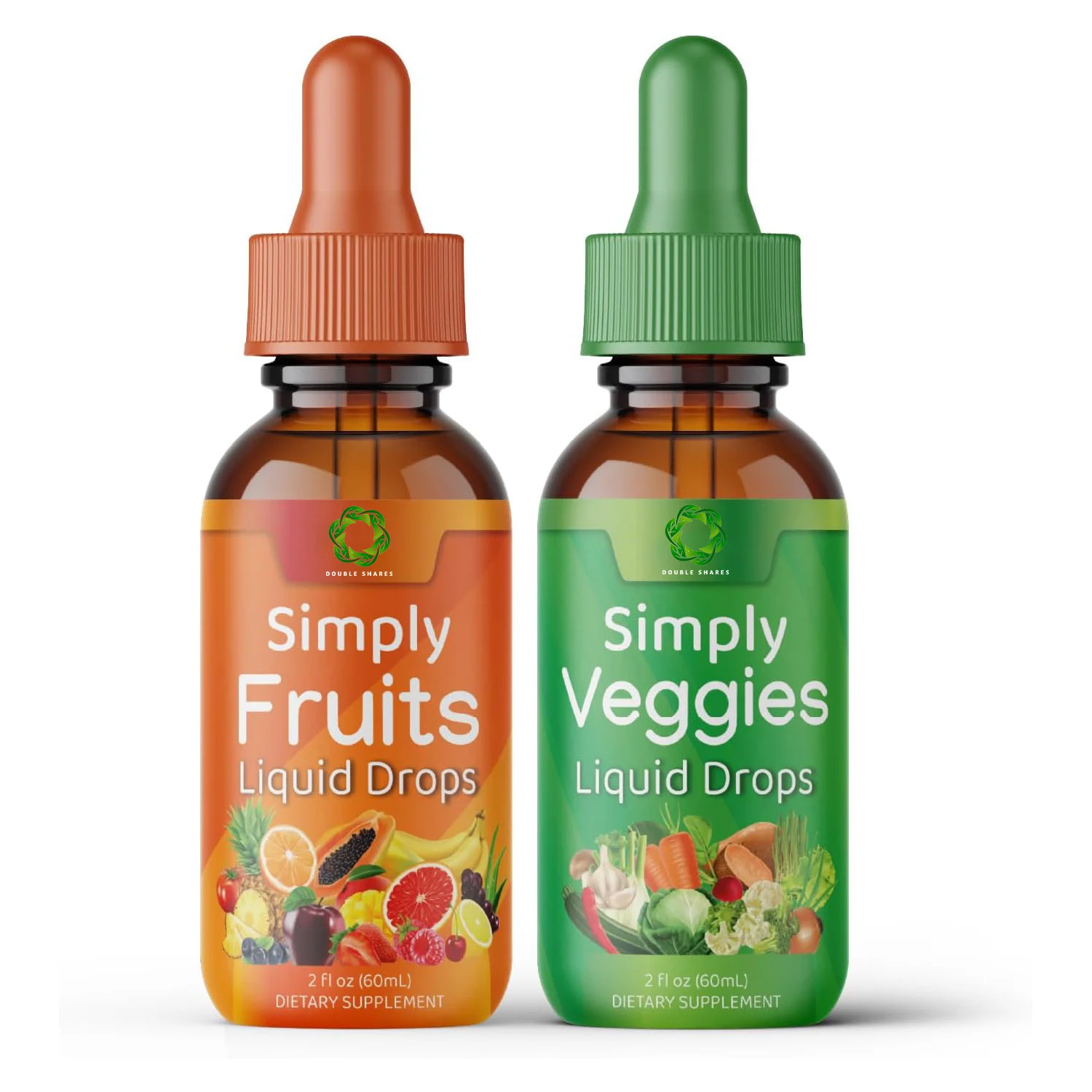 Fruit and Vegetable Liquid Drops Supplement for Immune Support & Energy - 66+ Superfoods Blend - 2 fl oz (60mL) 3 fruit and vegetable liquid drops supplement goo kuhqadck desc 1
