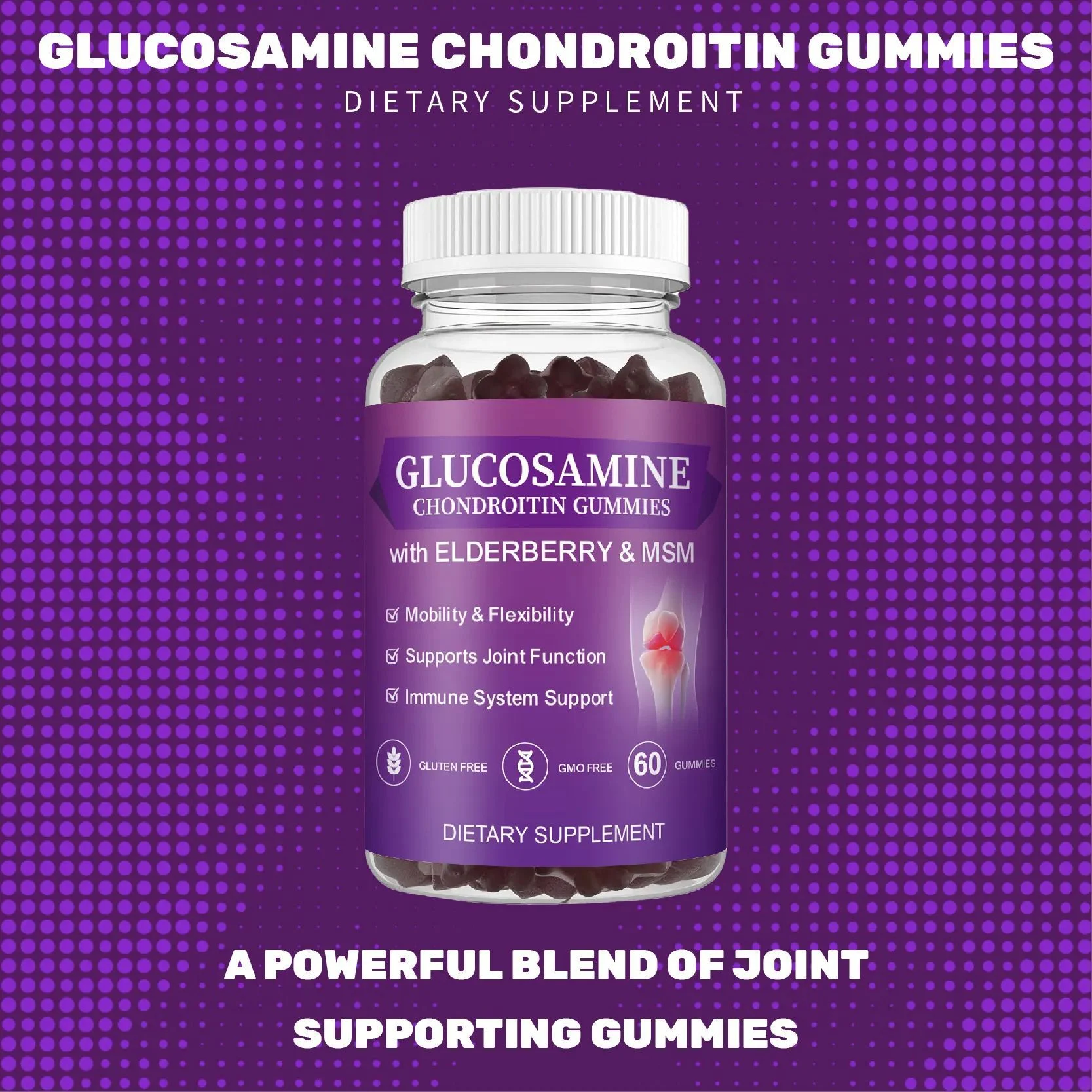 Yami Glucosamine Chondroitin Gummies with MSM & Elderberry for Joint Support