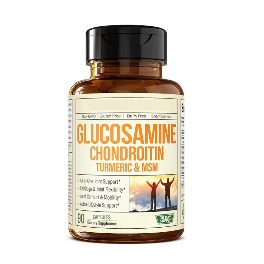 Glucosamine Chondroitin Turmeric Capsules for Joint Support and Mobility - Extra Strength Formula