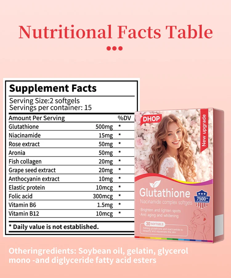 Glutathione Softgels Deep Whitening and Anti-Aging Capsules with Niacinamide 30 Count 9 glutathione softgels whitening anti aging goo 5fmb5x58 desc 5