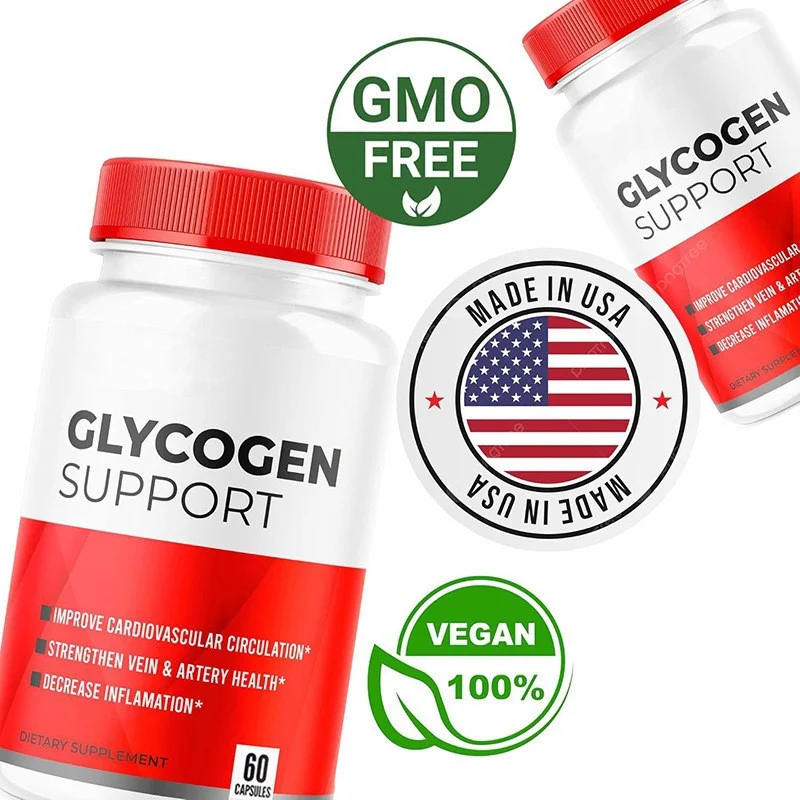 Glycogen Support Supplement for Cardiovascular Health and Inflammation Relief - 60 Capsules