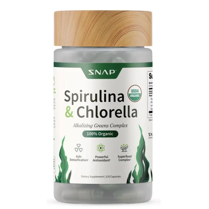 Gut Health Capsules Organic Spirulina & Chlorella Supplement for Detox and Digestive Support