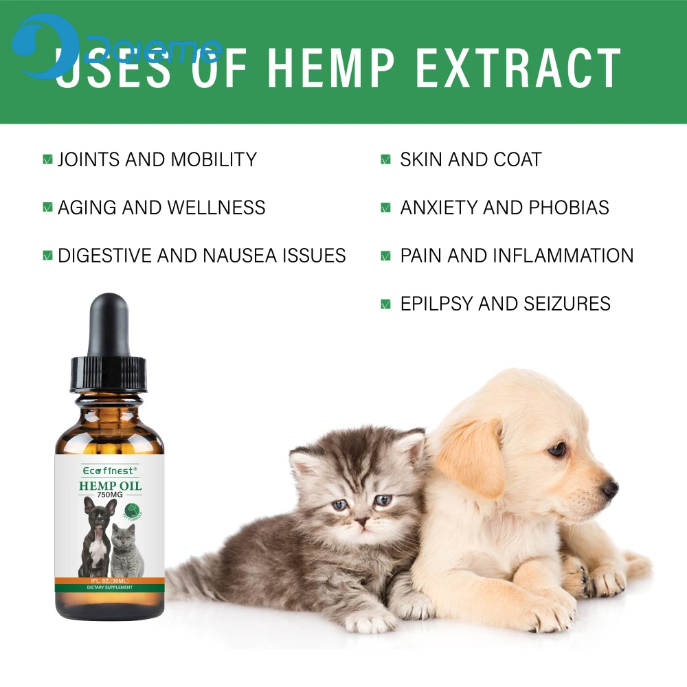 Hemp Oil for Dogs and Cats Anxiety Relief & Joint Support ECO finest Pet Dietary Supplement 30ml 22 hemp oil for dogs cats anxiety relief goo cv89sv7j desc 16