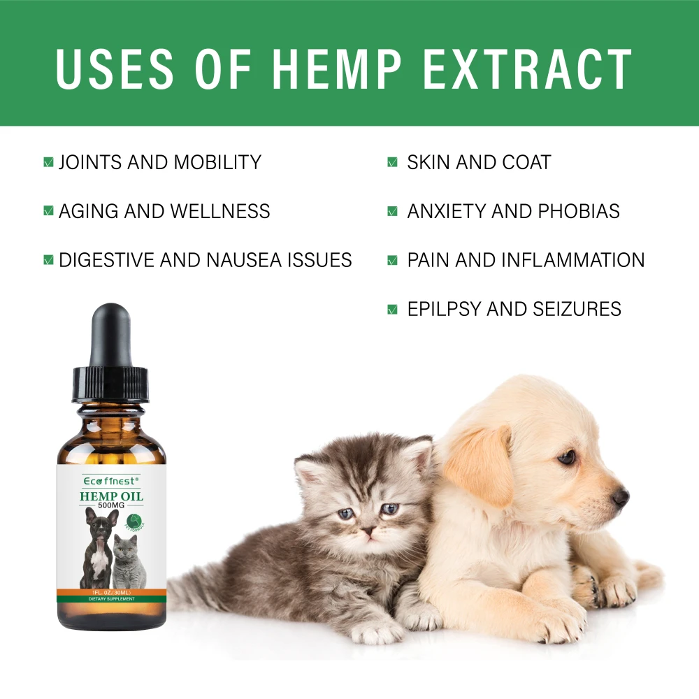 Hemp Oil for Dogs and Cats Anxiety Relief & Joint Support ECO finest Pet Dietary Supplement 30ml 15 hemp oil for dogs cats anxiety relief goo cv89sv7j desc 9