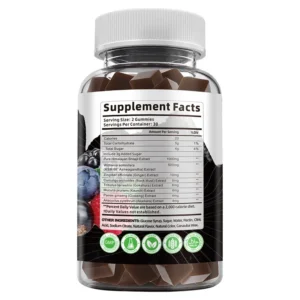 Himalayan Shilajit Gummies with Ashwagandha, Ginseng & Ginger for Metabolism & Brain Health