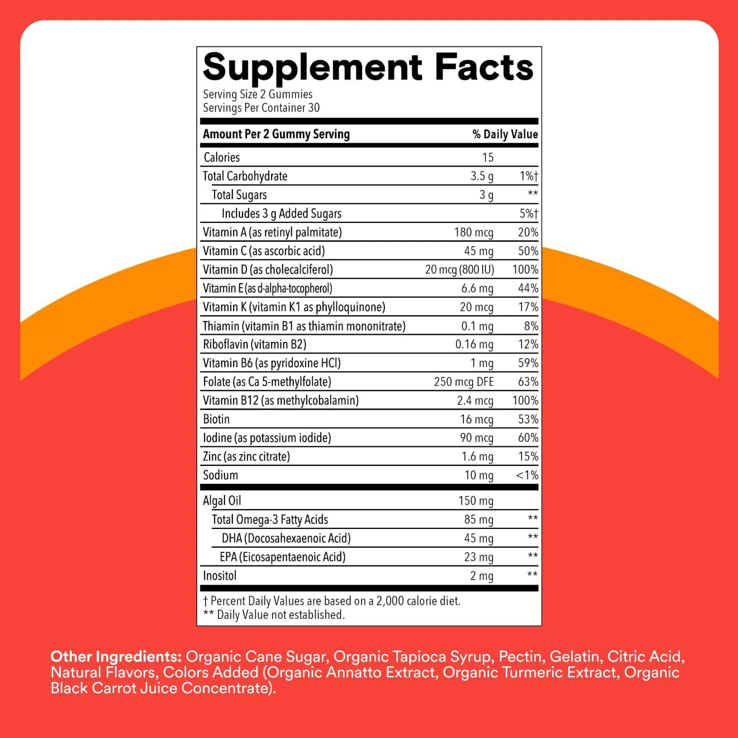 Kids Multivitamin Gummies with Omega-3 DHA & EPA for Immune Support and Bone Health - 60 Count
