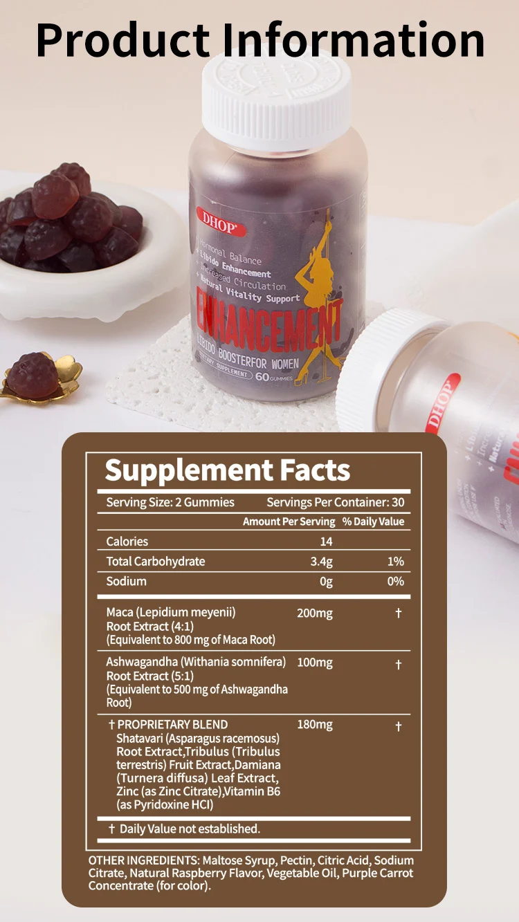 Libido Booster Gummies for Women with Maca & Ashwagandha - Natural Desire & Hormone Support 10 libido booster gummies for women goo 9dzujsn6 desc 5