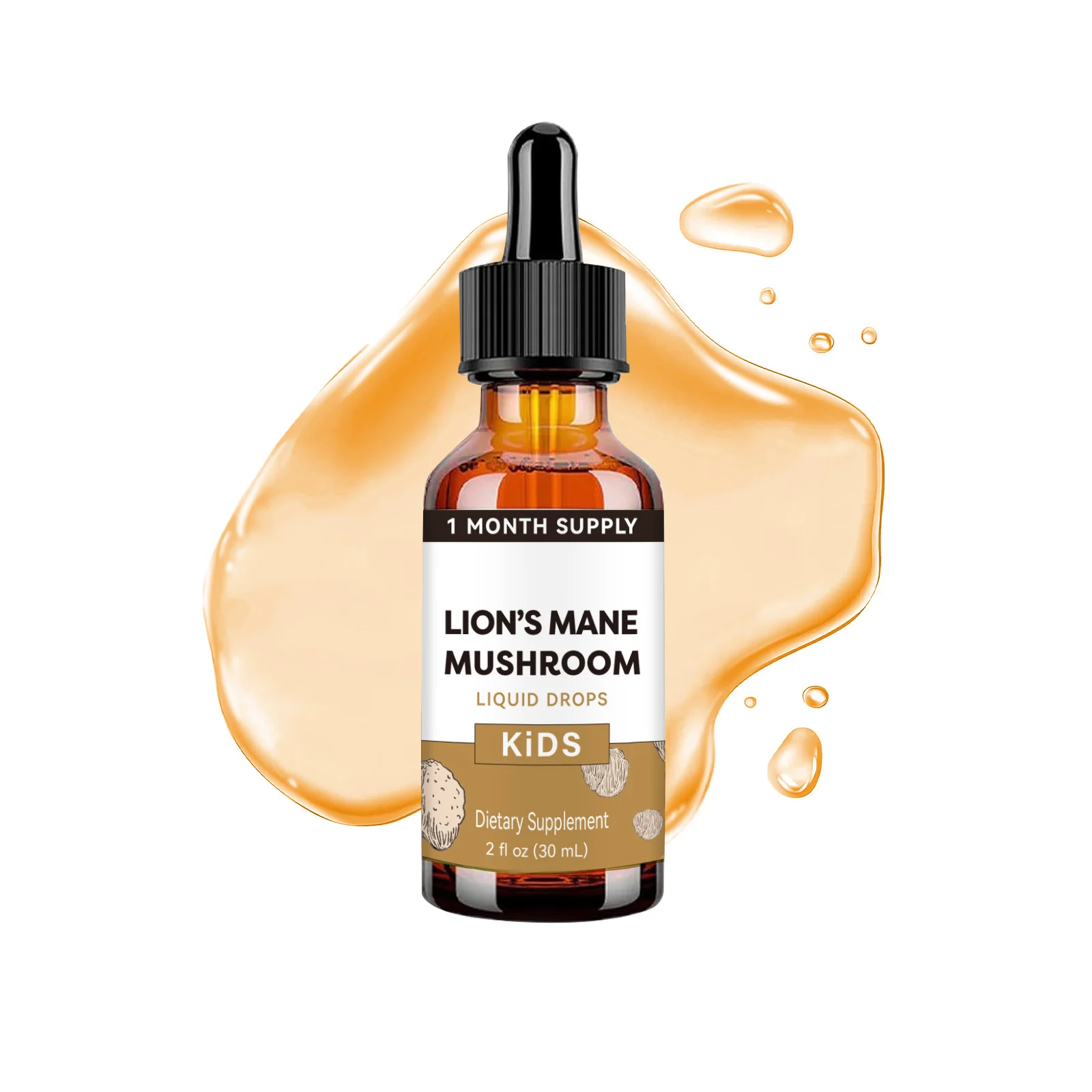 Lion's Mane Mushroom Liquid Drops Herbal Dietary Supplement 9 lions mane mushroom liquid drops herbal dietary supplement goo dm8y5bwv desc 4