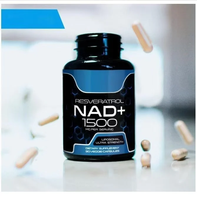 Liposomal NAD+ with Resveratrol 1500mg Supplement - 90 Veggie Capsules