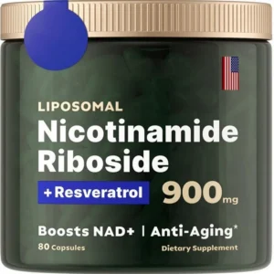 Liposomal Nicotinamide Riboside Capsules 900mg NAD+ Booster for Anti-Aging & Cellular Repair - 80 Count