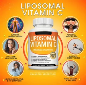 Liposomal Vitamin C 2100mg High Absorption Capsules for Immune Support and Collagen Production - 90 Count