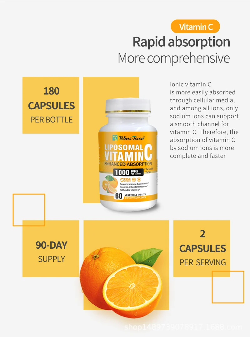 Liposomal Vitamin C Chewable Tablets 1000mg for Immune Support & Antioxidant Defense, High Absorption Fat-Soluble Formula, 60 Tablets 11 liposomal vitamin c chewable tablets 1000mg goo qjsfcjrn desc 5