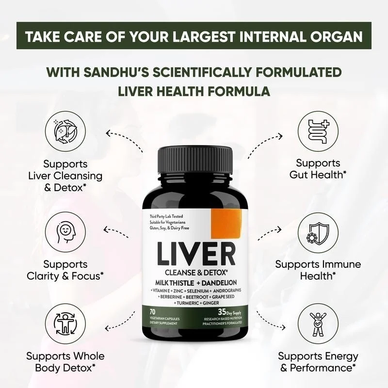 11-in-1 Liver Cleanse Detox Supplement with Milk Thistle and Dandelion - 60 Capsules 8 liver cleanse detox capsules goo ngtq6pdj desc 4