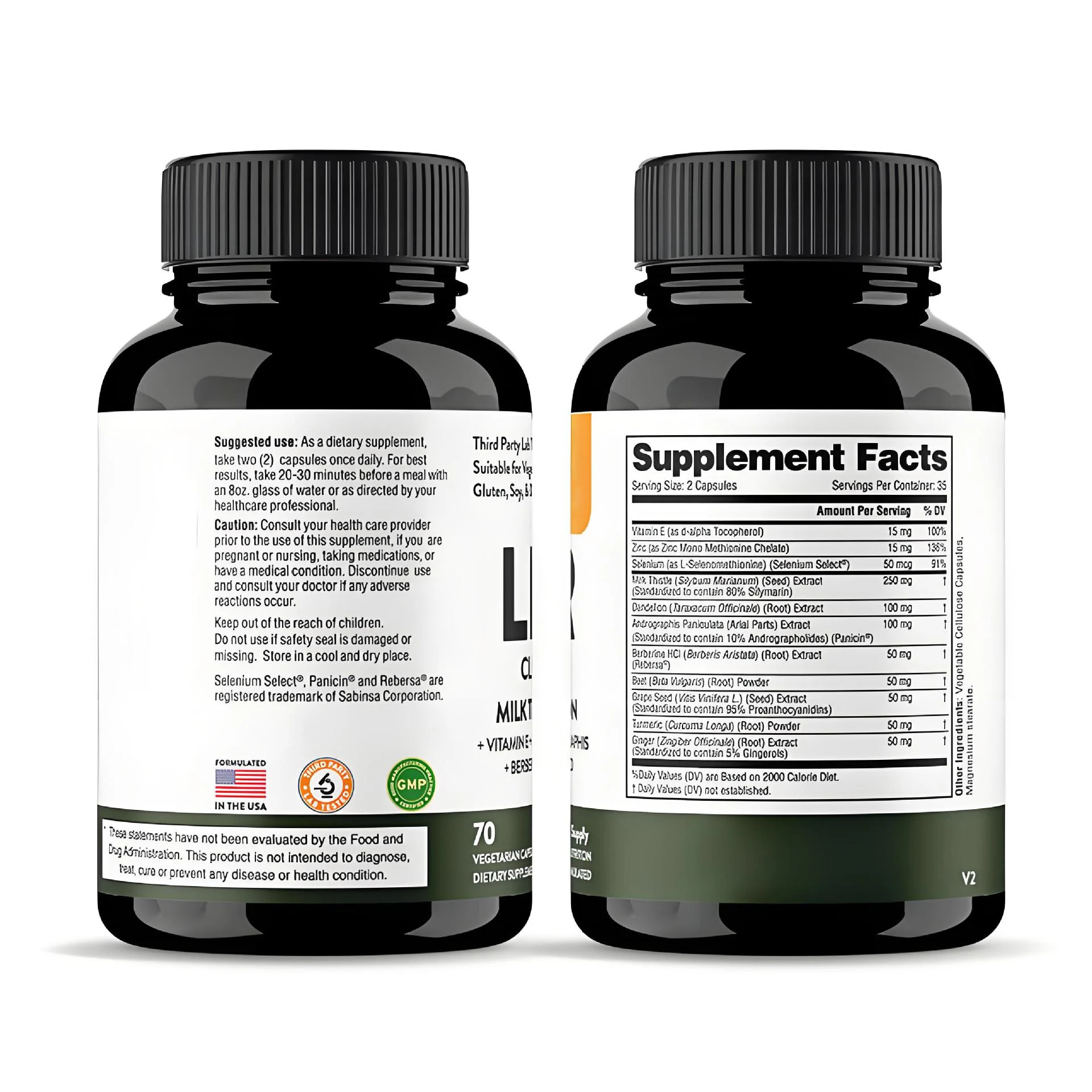 Liver Cleansing & Detox Capsules for Liver Support and Repair - Milk Thistle, Turmeric, and Dandelion Herbal Blend, 70 Vegetarian Capsules 8 liver cleansing detox capsules milk thistle goo 45usef5e desc 2