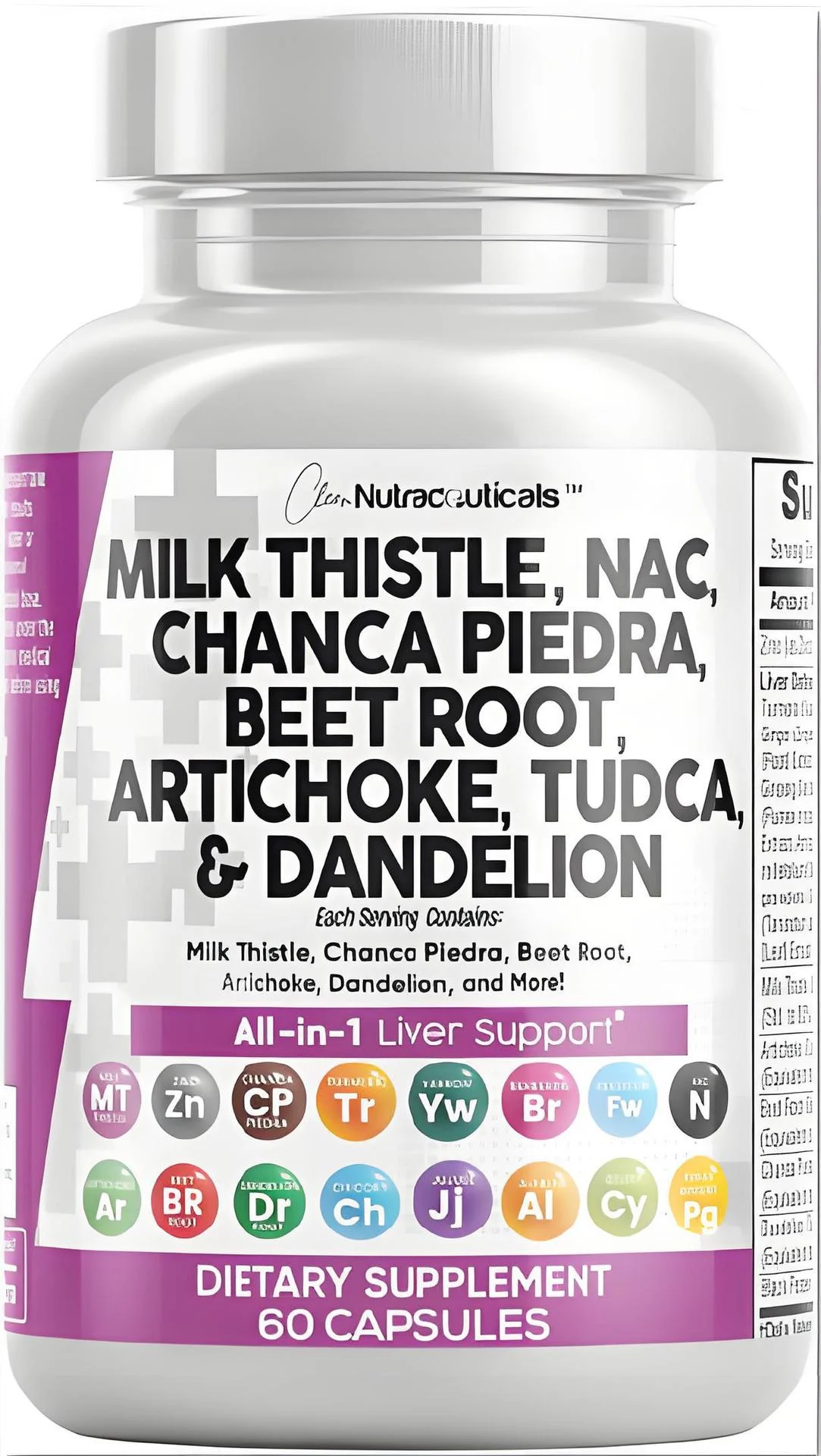 Liver Support Supplement with Milk Thistle & TUDCA - All-in-1 Detox & Cleanse Formula - 60 Capsules 10 liver support milk thistle nac detox capsules goo t4k5snr9 desc 4