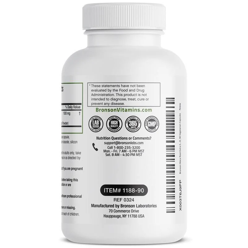 Maca Root Capsules Extra Strength 4000mg - Lepidium Meyenii Energy & Vitality Support - 90 Vegetarian Capsules