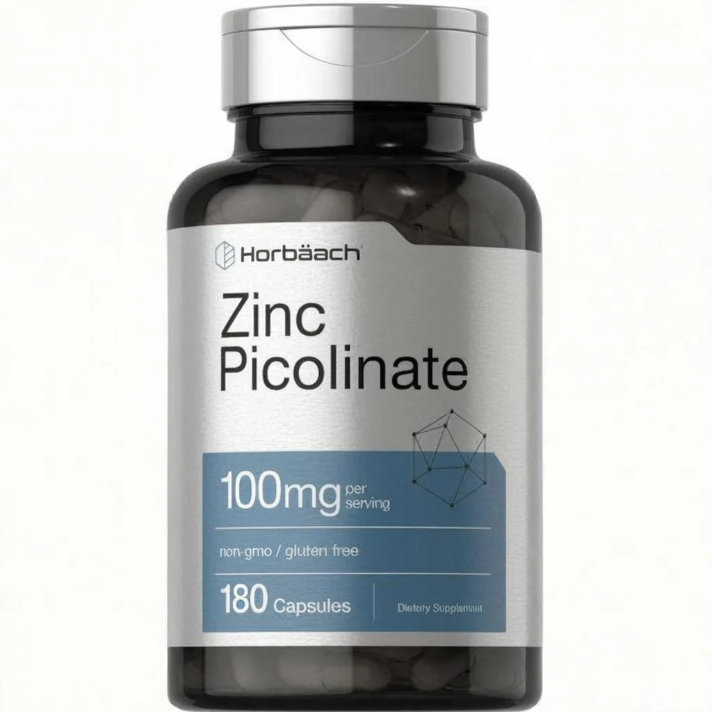 Magnesium Bisglycinate & Zinc Picolinate Dietary Supplement Capsules - High Absorption Formula 3 Horbaach Magnesium Zinc Supplement Capsules Goo Fc8en3ym 3