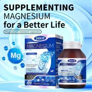 Magnesium Capsules 400mg Dietary Supplement for Energy and Nervous System Support