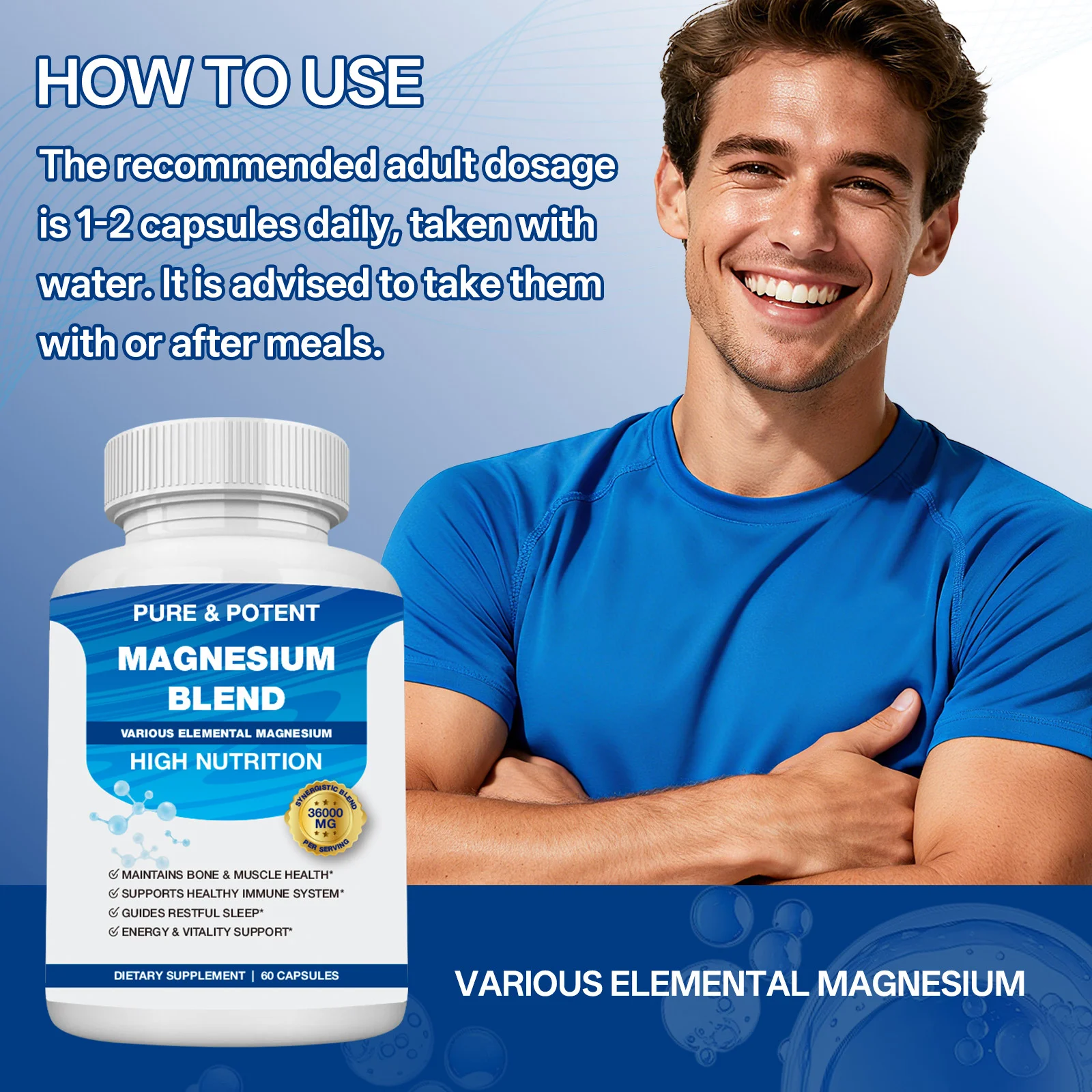 Magnesium Complex Capsules for Energy Support & Muscle Relaxation - 36,000mg Potent Multi-Elemental Blend 10 magnesium complex capsules energy sleep goo fzkherbu desc 6