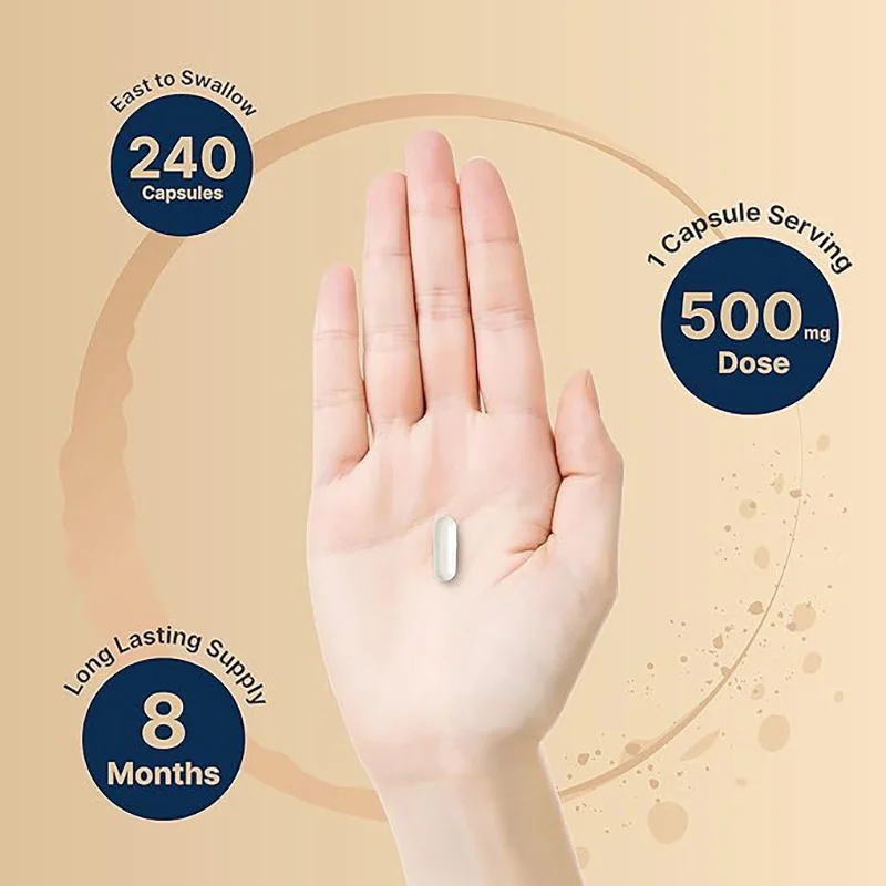 High Absorption Magnesium Glycinate 500mg Capsules - 240 Count 5 magnesium glycinate capsules goo nj8wcd3k desc 2