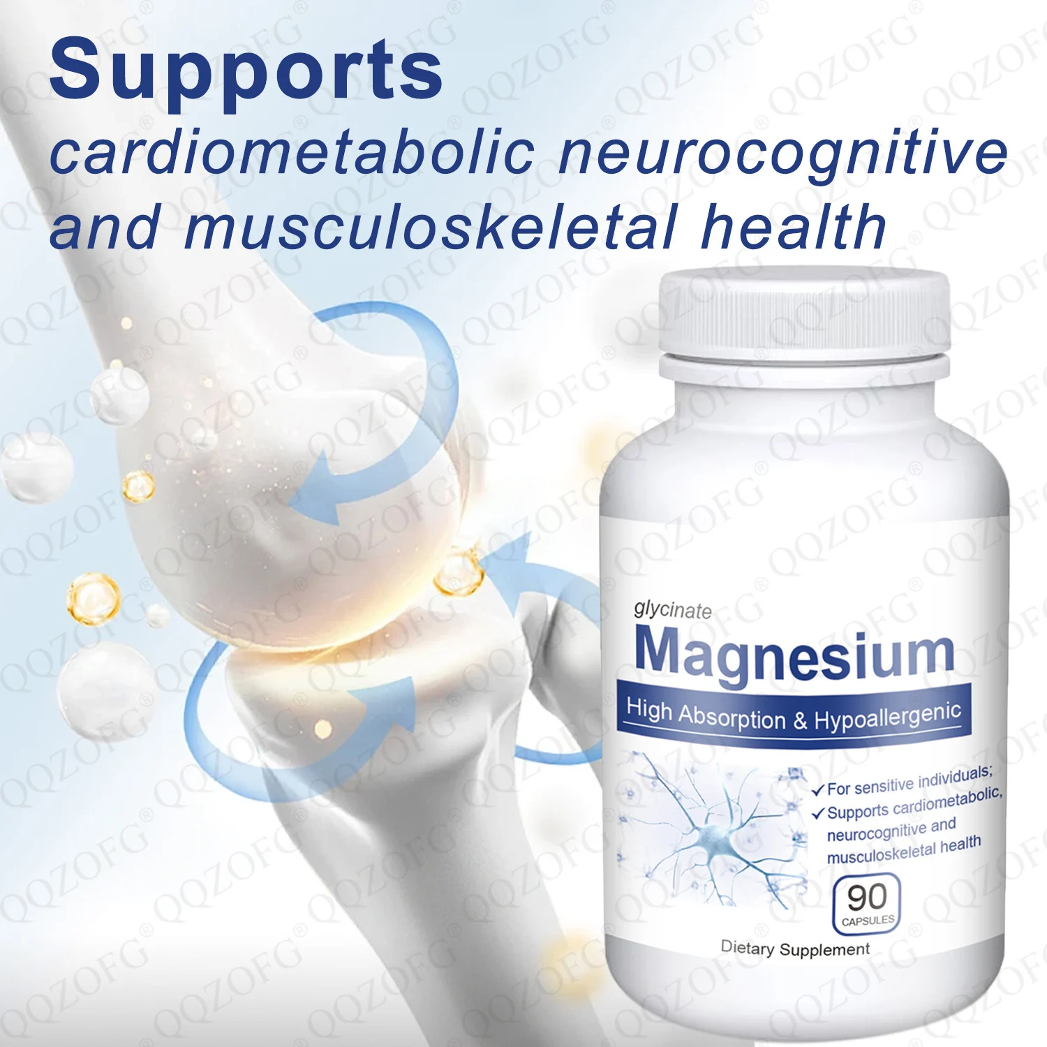 Magnesium Glycinate Capsules 120mg for Heart, Brain & Muscle Support - 90 High-Absorption Veggie Capsules 9 magnesium glycinate capsules high absorption goo g9reyew3 desc 3