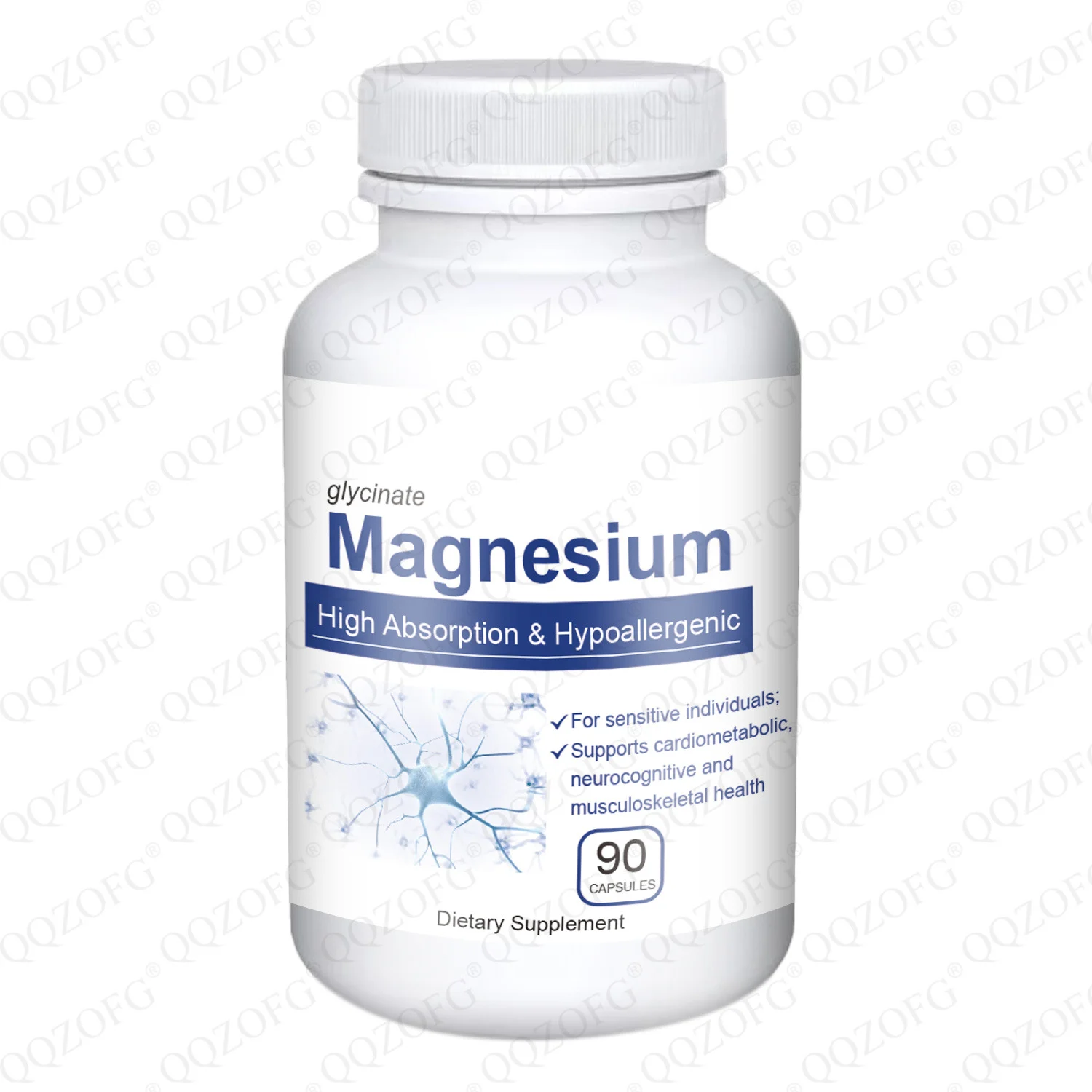 Magnesium Glycinate Capsules 120mg for Heart, Brain & Muscle Support - 90 High-Absorption Veggie Capsules 2 Magnesium Glycinate Capsules High Absorption Goo G9reyew3 2