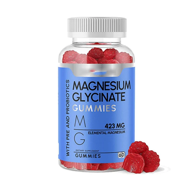 Magnesium Glycinate Gummies 423mg 8-in-1 Complex with Ashwagandha and Vitamin D3 for Sleep and Muscle Support