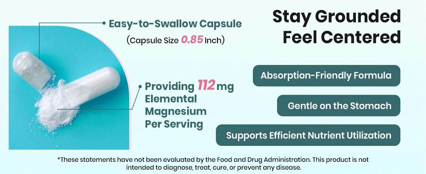 VEV DeepCalm Magnesium Glycinate with Zinc, Ashwagandha & L-Theanine - 120 Capsules 15 magnesium glycinate zinc capsules goo 938t6hhy desc 10