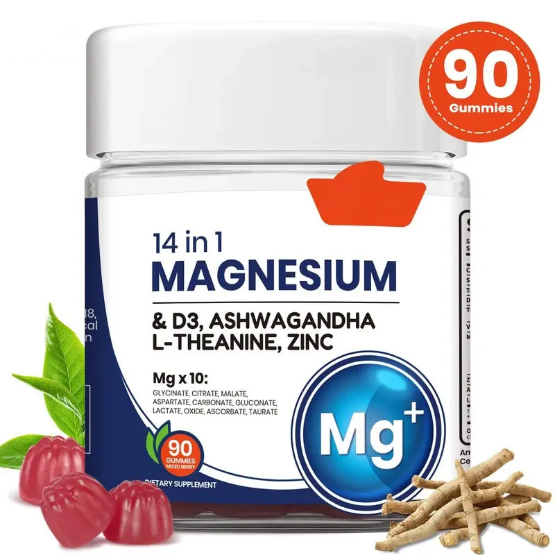 Magnesium Gummies Ashwagandha 14 In 1 90ct Goo 2v88tyks 5