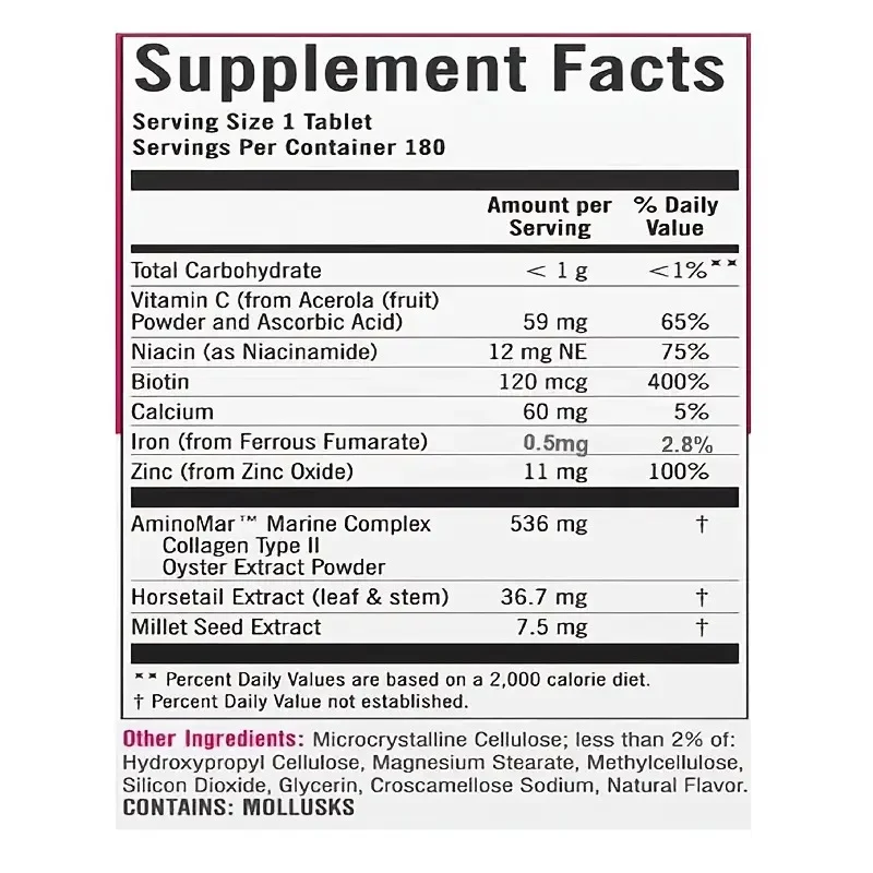 Advanced Hair Growth Supplement for Men with AminoMar Marine Complex & Biotin - 180 Tablets 3 Month Supply 12 men hair growth supplement goo mcehbj9f desc 6