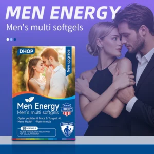 Men's Health Softgels Energy & Vitality Formula with Maca, Oyster Peptides & Tongkat Ali 3000mg