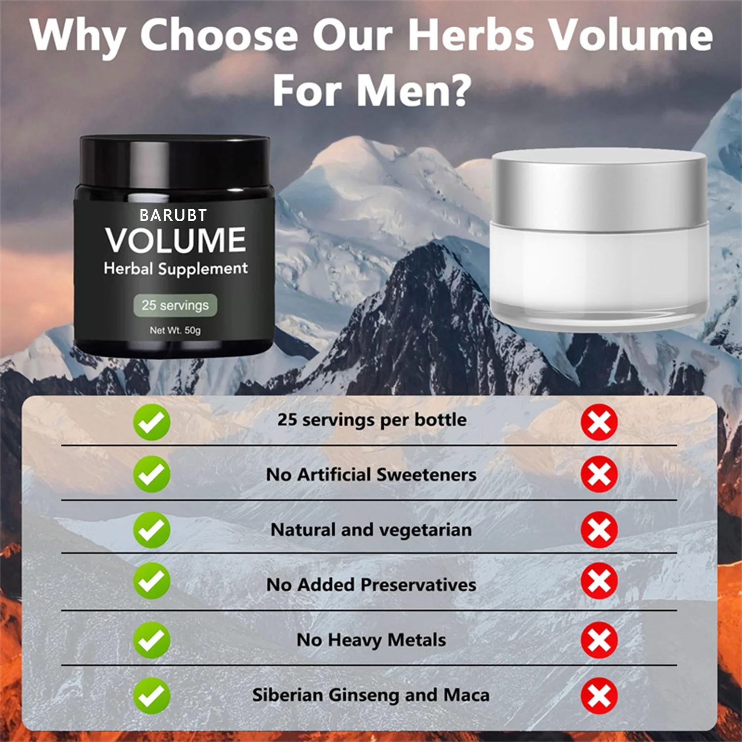 Men's Herbal Supplement Energy & Endurance Booster with Siberian Ginseng & Maca (50g) 11 mens herbal supplement energy booster powder goo pxqz373y desc 6
