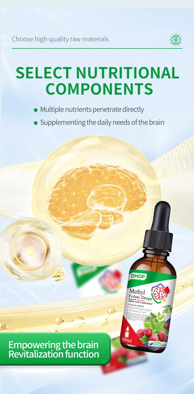 Methyl Folate Drops with Vitamin B12 for Brain & Heart Health, 60ml 7 methyl folate b12 drops goo 2mqx7k9e desc 3