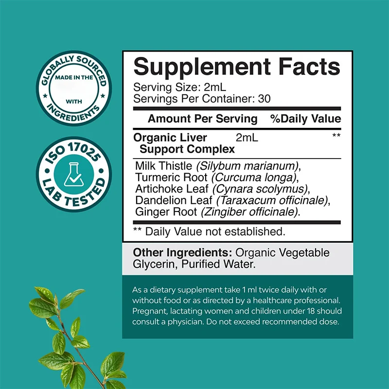 Milk Thistle Drops for Liver Detox and Cleanse - Organic Herbal Supplement with Artichoke & Turmeric - 60ml Liquid Extract 10 milk thistle liver detox drops 60ml goo 2hk4tgfk desc 4