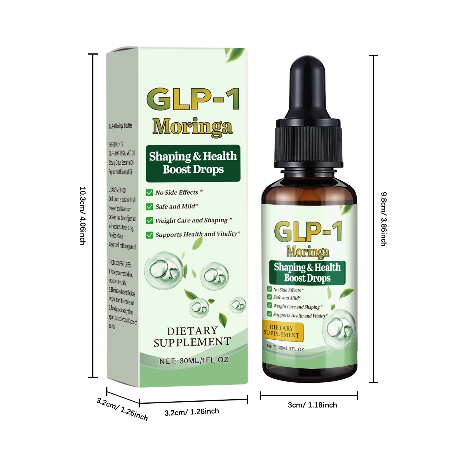Moringa Drops Weight Loss Supplement GLP-1 Metabolism Boost & Body Shaping Drops 30ml 10 moringa drops weight loss shaping supplement goo mdx5kugp desc 5