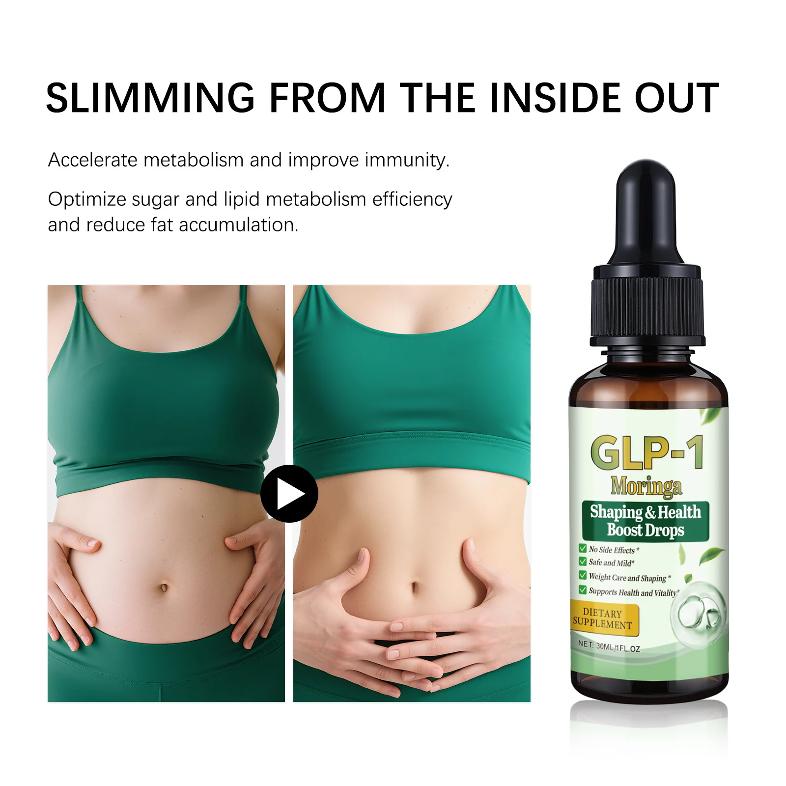 Moringa Drops Weight Loss Supplement GLP-1 Metabolism Boost & Body Shaping Drops 30ml 12 moringa drops weight loss shaping supplement goo mdx5kugp desc 7