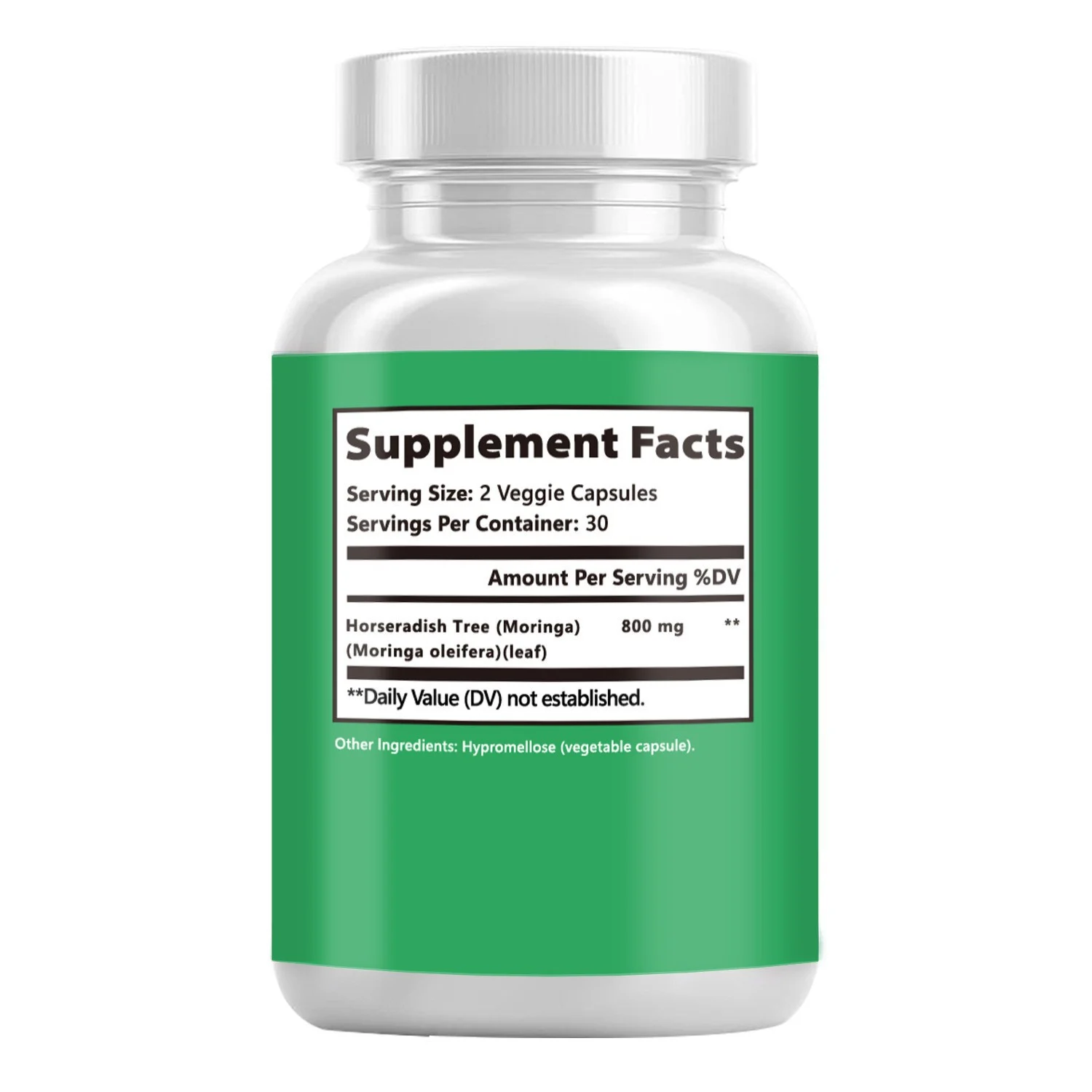 Moringa Oleifera Leaf Capsules 800mg - Pure Energy & Joint Support Supplement