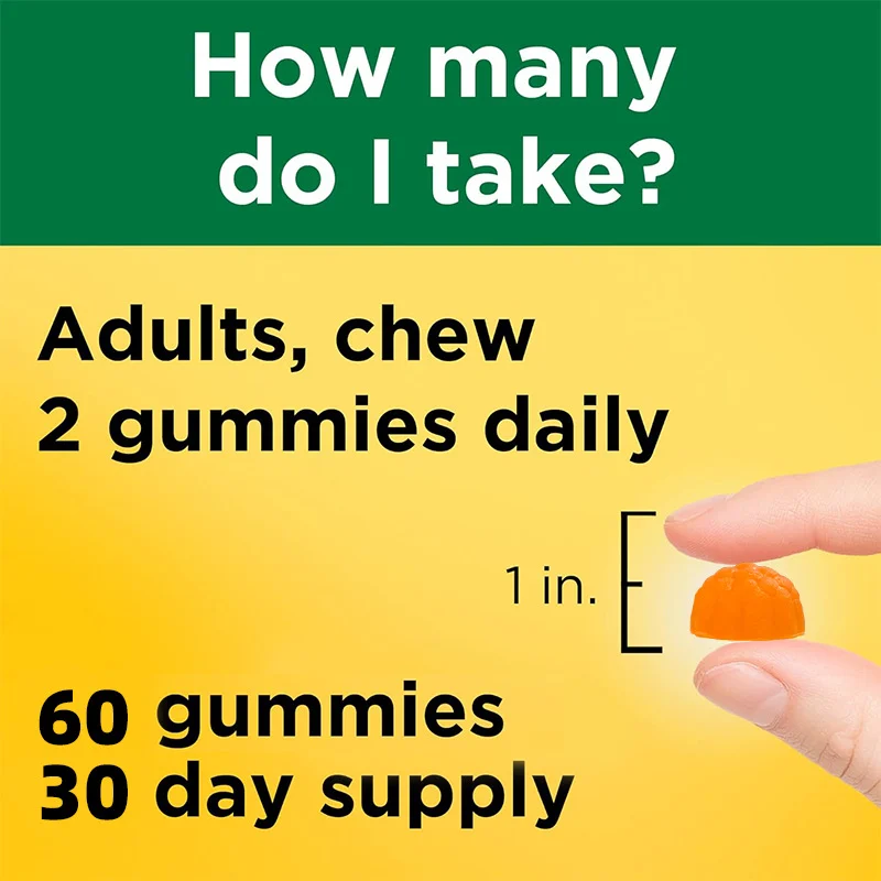 Multivitamin Gummies for Immune Support and Daily Energy, Pineapple Flavor, 60 Count