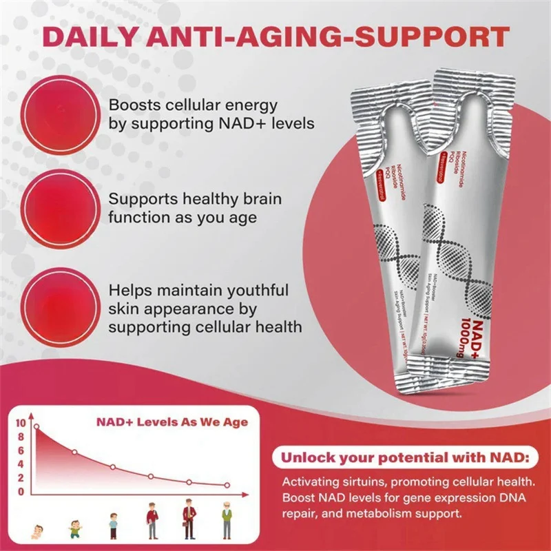 NAD+ Drink Mix Berry Flavor Skin Aging Support Supplement 300g 12 nad plus drink mix berry flavor skin aging support supplement 300g goo pd3vm8rc desc 6