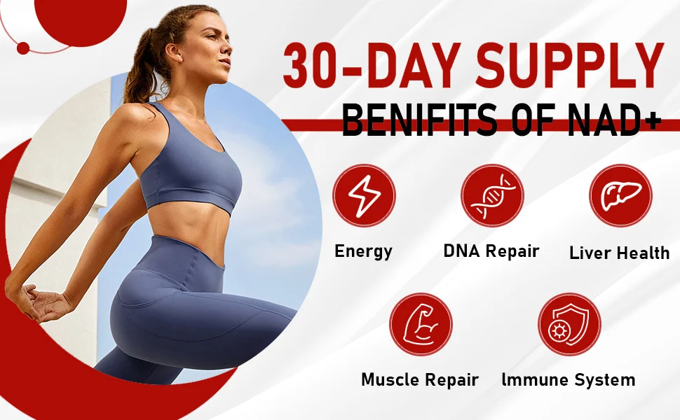 NAD+ Supplement Drink 1000mg Anti-Aging Booster with Resveratrol, PQQ & Quercetin - 30 Packets 10 nad plus supplement drink resveratrol pqq goo nd3w782d desc 4