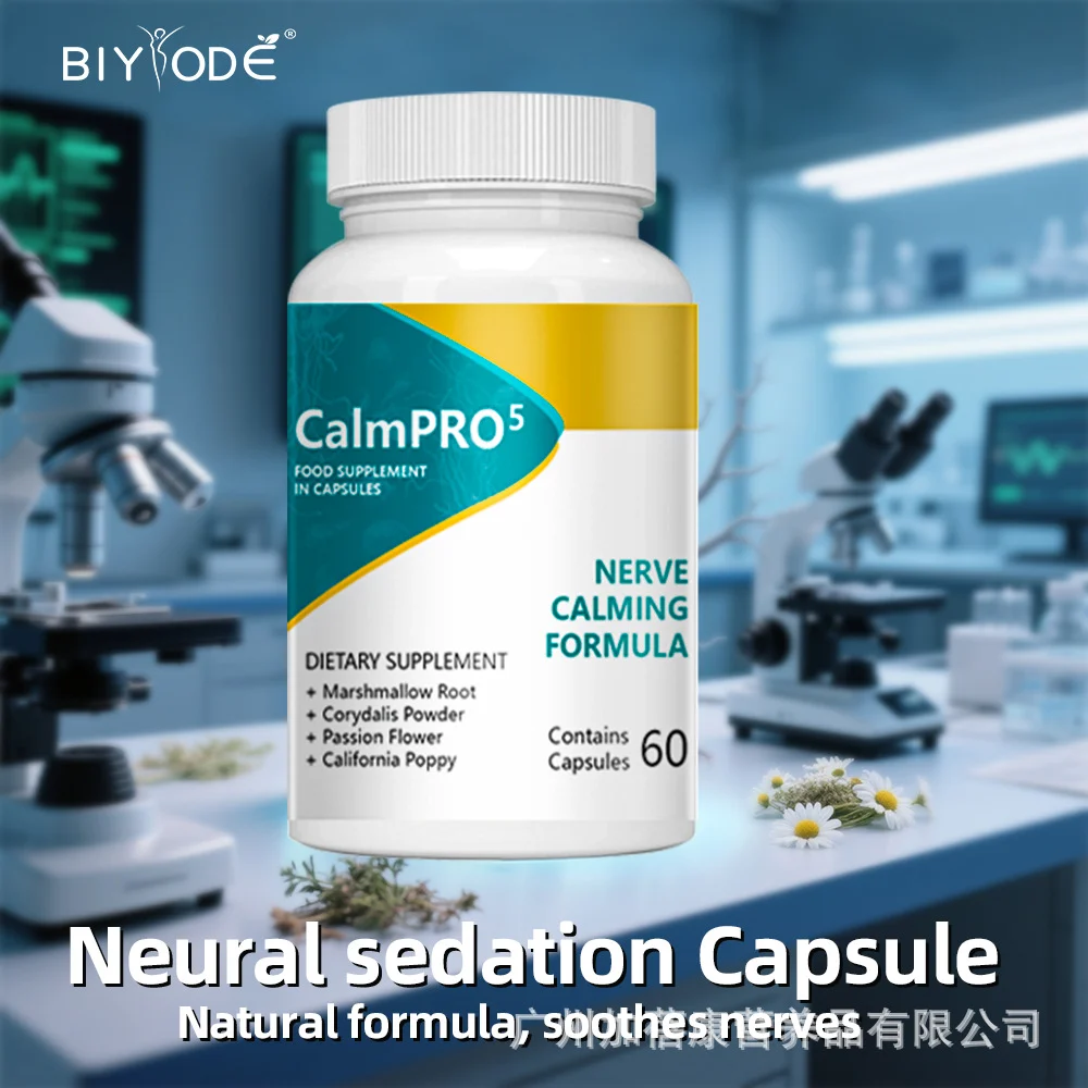 CalmPRO5 Nerve Calming Capsules for Stress Relief and Nerve Support 6 nerve support capsules goo cz2fgapn desc 3