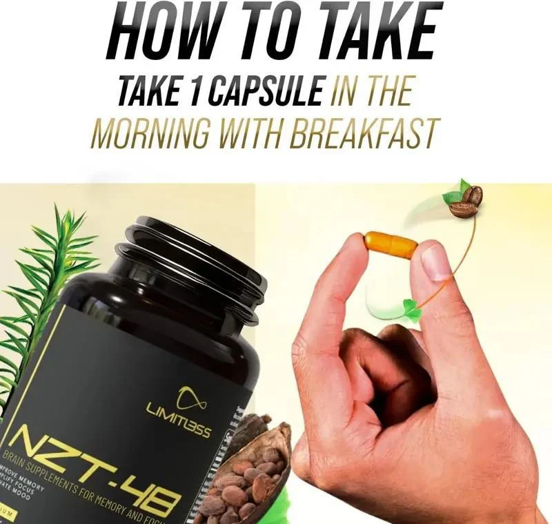 NZT-48 Brain Supplement for Memory and Focus Nootropic Energy & Mood Booster 30 Capsules 10 nzt 48 brain supplement memory focus nootropic goo k4mfkmt4 desc 3