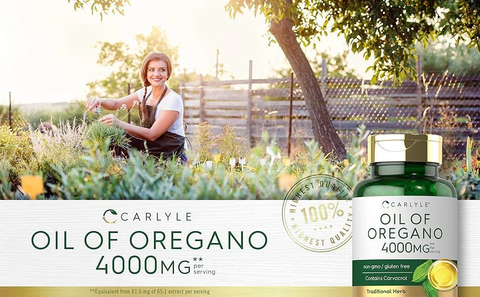 Oil of Oregano Softgels 4000mg - 150ct Wild Mediterranean Extract 9 oil of oregano softgels goo wa2p7d89 desc 6