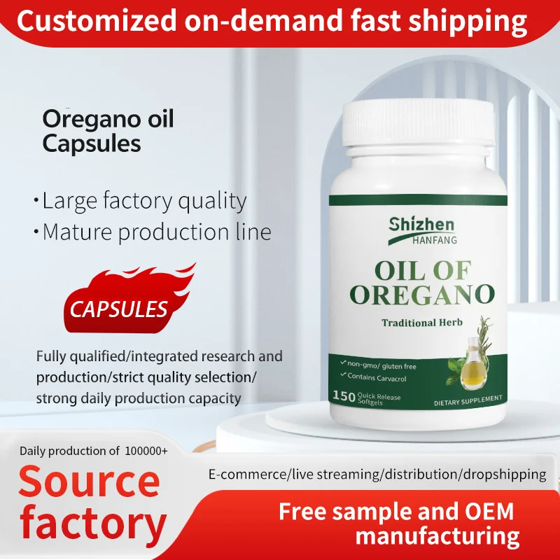 Oregano Oil Capsules 4000mg Equivalent with Carvacrol for Immune Support - 150 Softgels
